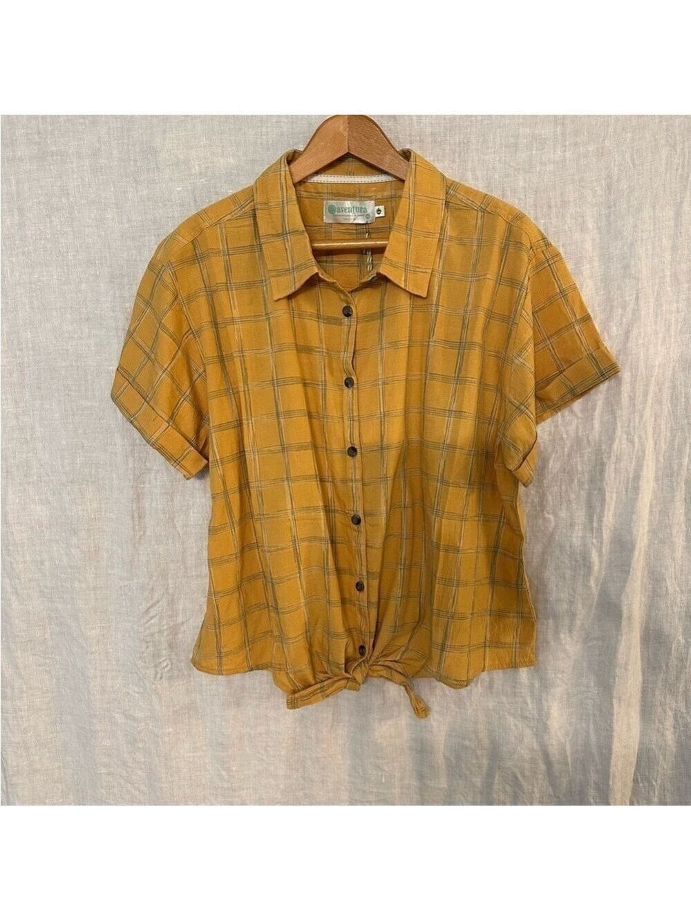 Aventura NWT Women’s Golden Apricot Waverly Top short sleeve Size XL